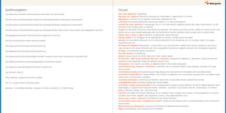 Quellenangaben:
http://allfacebook.de/zahlen_fakten/facebook-nutzerzahlen-2013-deutschland/
http://de.statista.com/statistik/daten/studie/209190/umfrage/beliebteste-videoportale-in-deutschland/
http://de.statista.com/statistik/daten/studie/209190/umfrage/beliebteste-videoportale-in-deutschland/
http://de.statista.com/statistik/daten/studie/244178/umfrage/aktiven-twitter-nutzer-in-deutschland-und-ausgewaehlten-laendern/
http://googleplusinside.de/so-sieht-der-deutsche-google-plus-nutzer-aus/
http://t3n.de/news/twitter-starkes-wachstum-426458/
http://www.ard-zdf-onlinestudie.de/index.php?id=243
http://www.ard-zdf-onlinestudie.de/index.php?id=243
http://www.futurebiz.de/artikel/demografie-sozialer-netzwerke-50-der-nutzer-sind-zwischen-25-44-jahren-alt/
http://www.gruenderszene.de/marketing/googleplus-facebook-seo-analyse
http://www.seo-united.de/blog/internet/twitter-in-zahlen.htm
Inge Heumann, XING AG
Philip Dunkhase, Leuphana Universität Lüneburg
Prof. Dr. Constance Richter, Hochschule Aalen
Weinberg, T. Social Media Marketing. Strategien für Twitter, Facebook & Co. O’Reilly Verlag.
Glossar
Apps (engl. application): Anwendung
Blog (engl. log = Tagebuch): Öffentliche Sammlung von Textbeiträgen in Tagebuchform im Internet
Digital Natives: Personen, die mit digitalen Technologien aufgewachsen sind.
E-Recruiting: Personalbeschaffung über elektronische Medien (z. B. Online-Stellenbörsen)
Facebook App (engl. Application): Anwendungen, die z. B. von Unternehmen angeboten werden oder selbst erstellt werden, um die
Funktionen einer Facebook Seite zu erweitern.
Fanpage: Ein öffentliches Profil eines Unternehmens auf Facebook. User können durch Klick auf den „Gefällt mir“-Button Fan der Seite
werden und sich durch aktuelle Meldungen über das Unternehmen auf dem Laufenden halten und ggf. auch in Kontakt treten.
Follower (engl. to follow = folgen): Abonnent von Nachrichten anderer Benutzer
Hashtag: Symbol: #, ein Schlagwort für die Auffindbarkeit von Themen und Nachrichten bei Twitter
HootSuite: Ein Social Media Dashboard mit einer Benutzeroberfläche für die Verwaltung von z. B. Facebook, Twitter und Google+.
(http://hootsuite.com)
Microblogs/microblogging: Anwendungen, in denen Nutzer kurze Textnachrichten veröffentlichen können (weniger als 200 Zeichen
lang). Die Nachrichten werden öffentlich oder einem ausgewählten Nutzerkreis zugänglich gemacht und chronologisch dargestellt.
Mr. Wong: „Freie Bibliothek digitaler Dokumente“
Post (oder Posting): Ein Wortbeitrag
Retweet: Erneutes Posten von einem Tweet durch einen anderen Nutzer
RSS Feed (RSS = Really Simple Syndication feed engl. = einspeisen): ermöglicht eine Website zu „abonnieren“, womit der Abonnent
automatisch über aktualisierte Inhalte der Website informiert wird.
Sharing Button: Eine Funktion zum Teilen von Websiteinhalten in den sozialen Netzwerken
Social Bookmark (engl. bookmark = Lesezeichen): Lesezeichen, die von mehreren Nutzern online angelegt, verwendet und ausge-
tauscht werden.
Social Employer Branding: Die Positionierung und Image Bildung eines Unternehmens als Arbeitgeber über Social-Media-Kanäle
Social Media („Soziale Medien“): Digitale Medien, die es Nutzern ermöglichen, sich untereinander auszutauschen und mediale Inhalte
einzeln oder in Gemeinschaft zu gestalten.
Social Media Optimization: Optimierung von Websites, damit diese in Social-Media-Dienste aufgenommen werden.
Social Media Recruiting: Personalbeschaffung über soziale Medien
Social Plugin („soziale Erweiterungmodule“): Eine vorprogrammierte Lösung für externe Websites mit welcher Website-Betreiber kleine
Anwendungen im eigenen Portal integrieren können. (Beispiele: „Like Button“ von Facebook oder der „Follow Button“ von Twitter)
Tweet: Ein Beitrag in Twitter, max. 140 Zeichen lang
TweetDeck: Eine Adobe AIR Desktop Anwendung, die es ermöglicht Twitter Kontakte nach Gruppen und Suchergebnissen zu sortieren
und diese nach Themen, Begriffen oder Ereignissen zu filtern. (http://www.tweetdeck.com/)
twittern (engl. to tweet = zwitschern): Eine Nachricht über Twitter verbreiten
User-Generated-Content (engl. „nutzergenerierte Inhalte“): Inhalte auf einer Website oder im Social-Media-Bereich, die von Besuchern
erstellt werden.
Webcontrolling (auch Webanalyse): Auswertung und Analyse des Websitebesucher-Verhaltens
Widget: Minianwendung- oder Programm auf einer Website
 