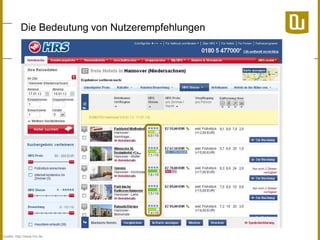 Die Bedeutung von Nutzerempfehlungen

Quelle: http://www.hrs.de

 