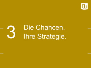 3

Die Chancen.
Ihre Strategie.

 