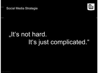 Social Media Strategie

„It„s not hard.
It„s just complicated.“

Quelle: #SMSS13

 