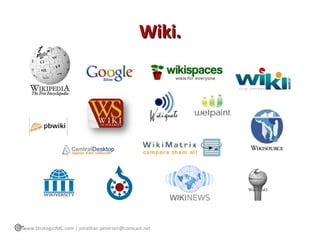 Wiki. www.StrategicIMC.com | jonathan.petersen@comcast.net 