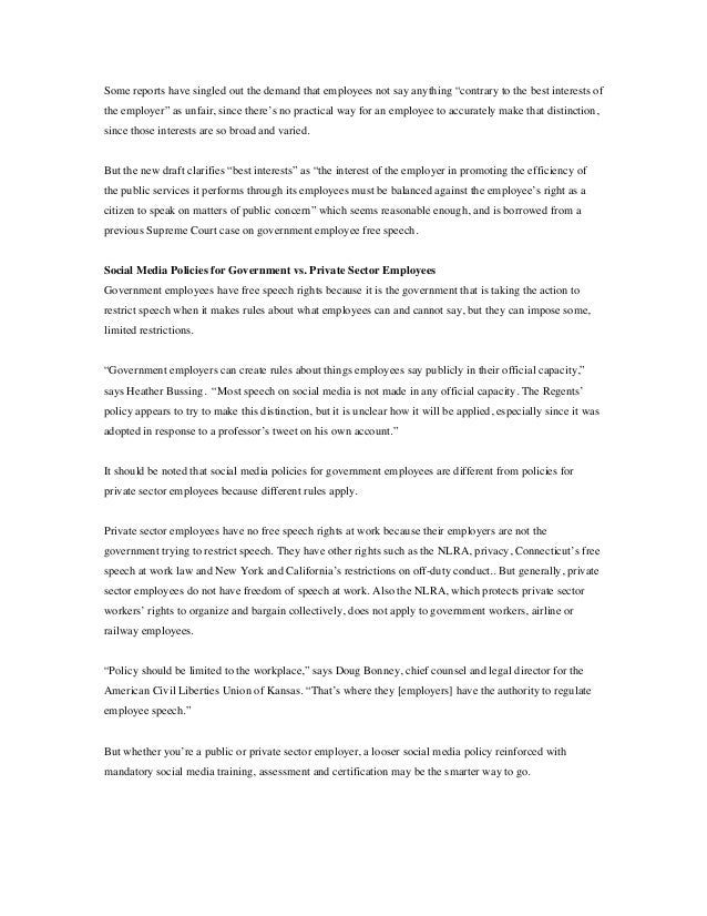 freedom of speech in the workplace supreme court