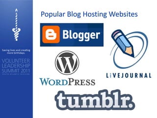 Popular Blog Hosting Websites
 