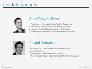 Les Intervenants
 