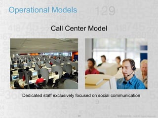 Operational Models Call Center Model Dedicated staff exclusively focused on social communication 