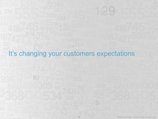 It’s changing your customers expectations 