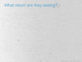 What return are they seeing? 