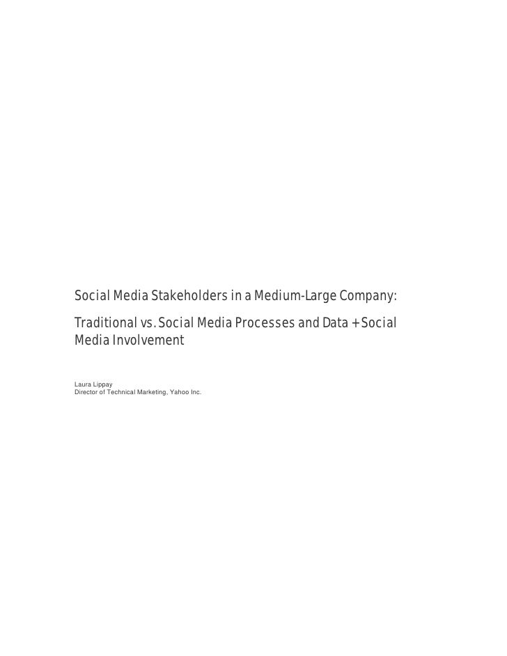 Social Media Stakeholders