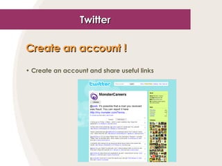 Twitter Create an account !   Create an account and share useful links 