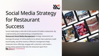 Social Media Strategy for Restaurant Success | PPTX