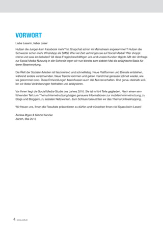 4 www.xeit.ch
VORWORT
Liebe Leserin, lieber Leser
Nutzen die Jungen kein Facebook mehr? Ist Snapchat schon im Mainstream a...
