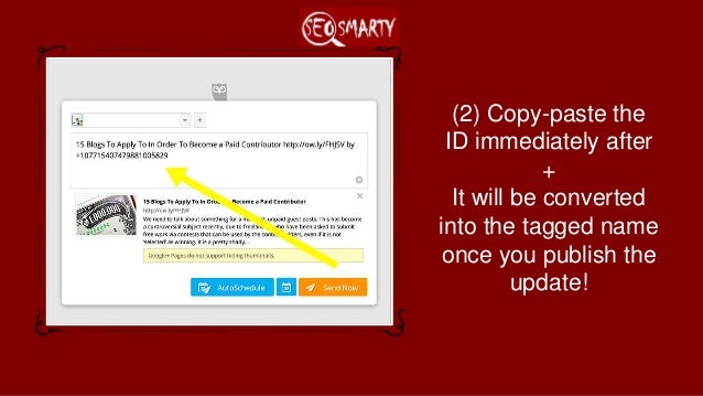 Social Media Tagging Cheatsheet: How to Tag Users on Twitter, Facebook, Linkedin, Instagram, Google Plus Slide 11