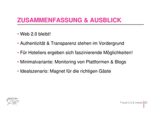 Social Media, Web 2.0 & Hotels