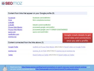 “My Social Circle” ResultsResults from Google’s “My Social Circle.” To see results like this, just add “&tbs=frim:1” to the end of any Google query.http:/googleblog.blogspot.com/2010/06/our-new-search-index-caffeine.html