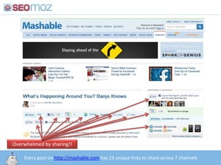 #4.1: Optimize Time + Frequency of Sharing, Toohttp://whentotweet.com can help with this part  Heard good things about http://time.ly toohttp:/googleblog.blogspot.com/2010/06/our-new-search-index-caffeine.html