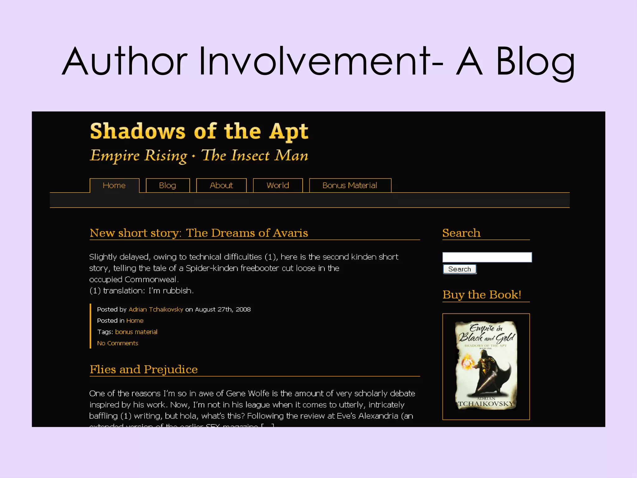 Author Involvement- A Blog 