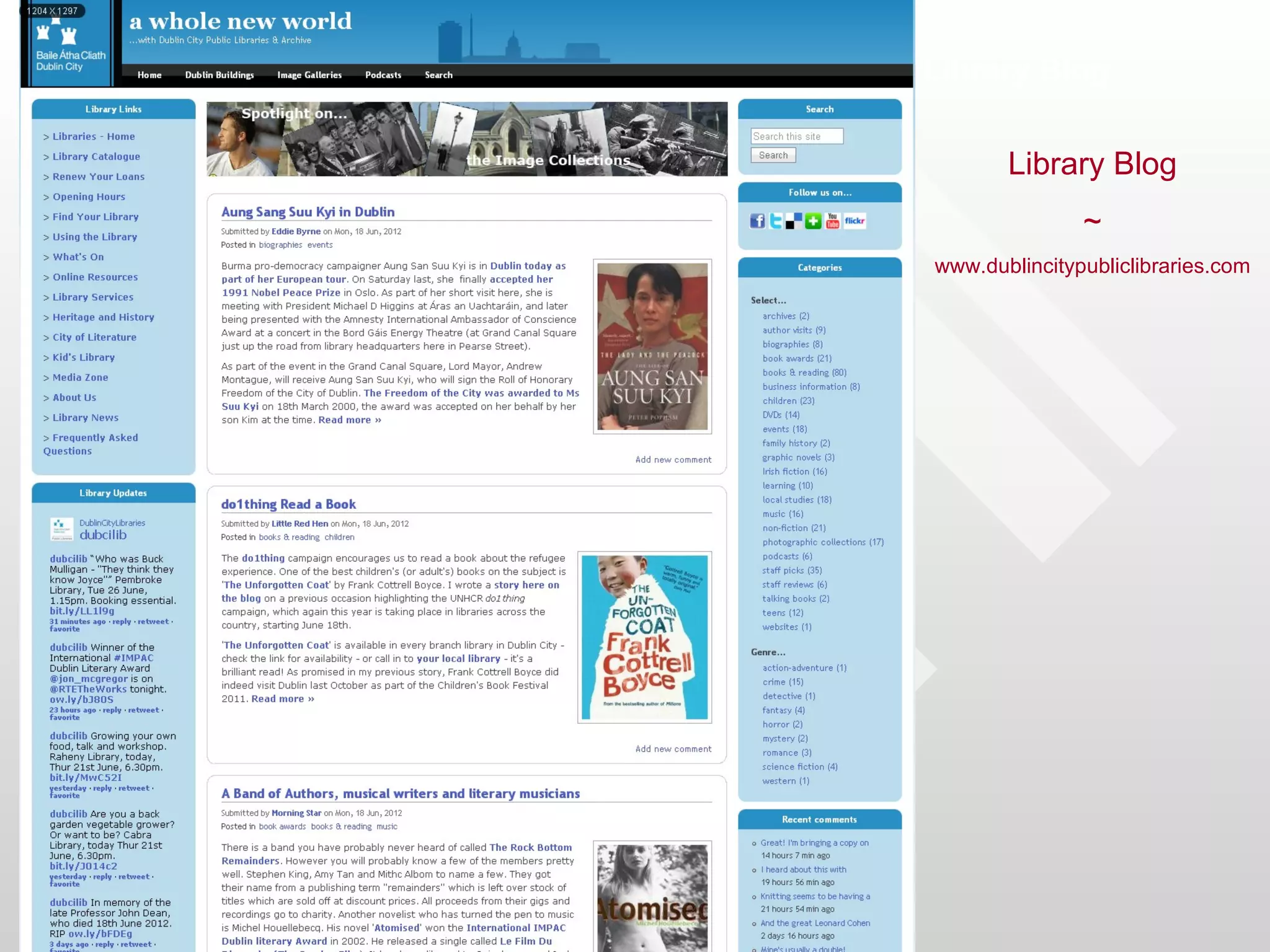 Library Blog

       Library Blog
               ~
www.dublincitypubliclibraries.com
 