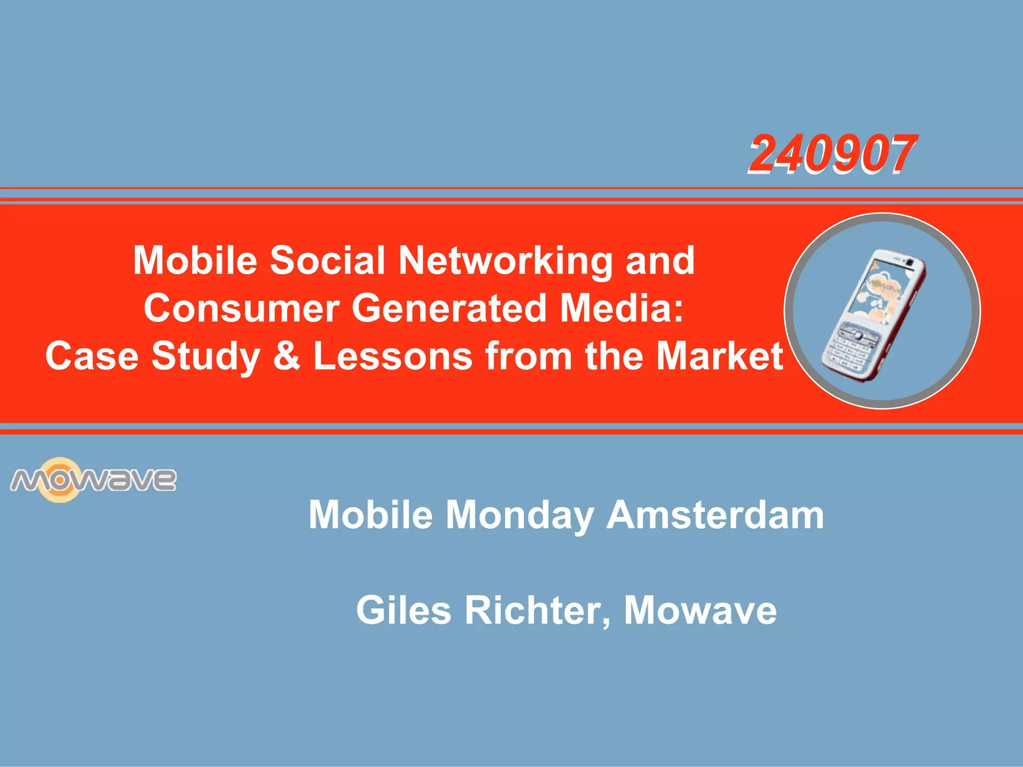 Social Networking Mowave Mobile Monday Amsterdam