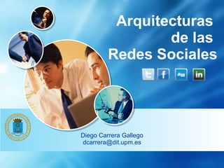 Arquitecturas  de las  Redes Sociales Diego Carrera Gallego [email_address] 