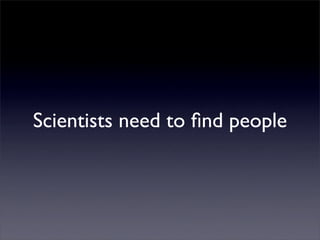 Social Networks For Scientists