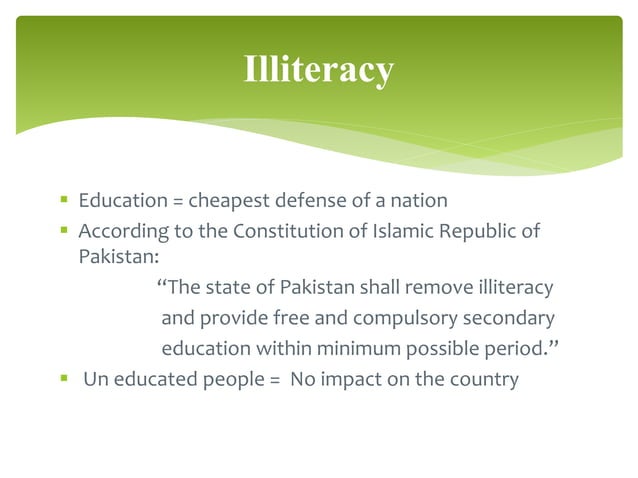 Social Problems Of Pakistan PPT