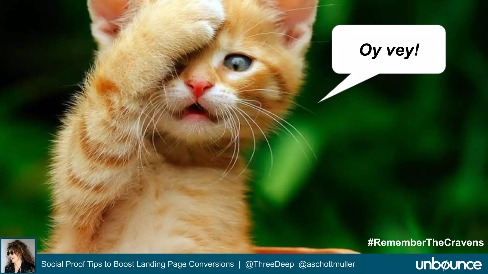 Social Proof Tips to Boost Landing Page Conversions | @ThreeDeep @aschottmuller 
Oy vey! 
#RememberTheCravens 
 