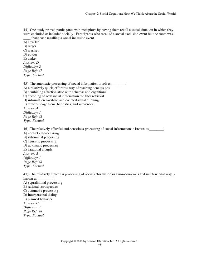 Social Psychology 13th Edition Baron Test Bank - 