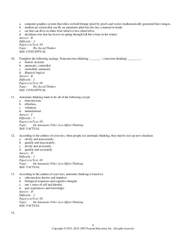 Social Psychology 8th Edition Aronson Test Bank