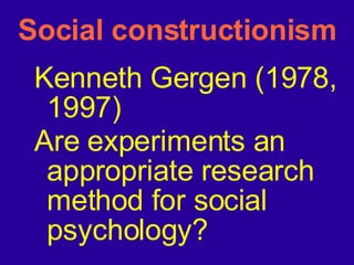 Social Psychology: Introduction: Lecture1