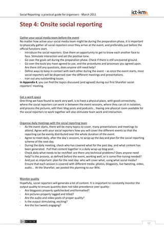 Social Reporting from  Conferences, Workshops and Other Events:  A practical guide for organisers