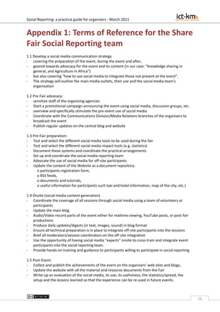 Social Reporting from  Conferences, Workshops and Other Events:  A practical guide for organisers