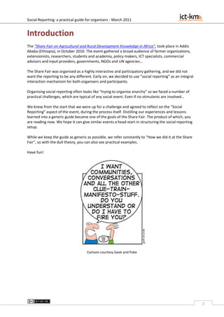 Social Reporting from  Conferences, Workshops and Other Events:  A practical guide for organisers