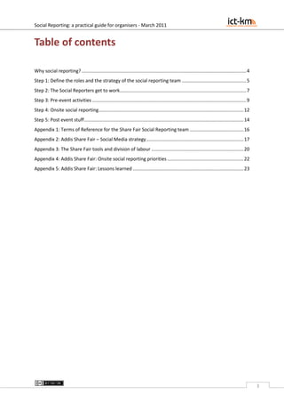 Social Reporting from  Conferences, Workshops and Other Events:  A practical guide for organisers