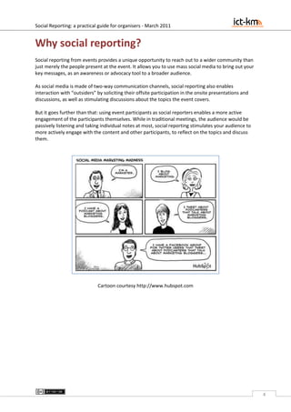 Social Reporting from  Conferences, Workshops and Other Events:  A practical guide for organisers