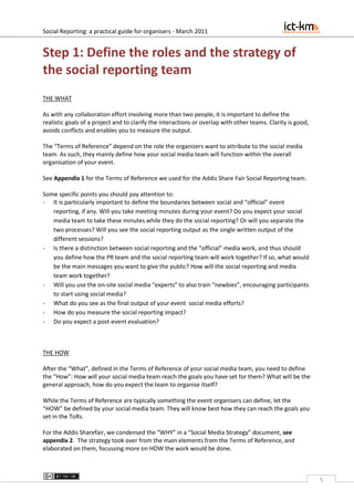 Social Reporting from  Conferences, Workshops and Other Events:  A practical guide for organisers