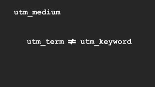 utm_medium
utm_term utm_keyword
 