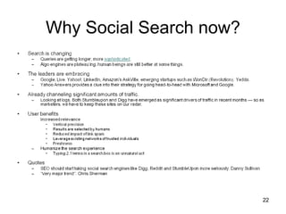 Why Social Search now? 