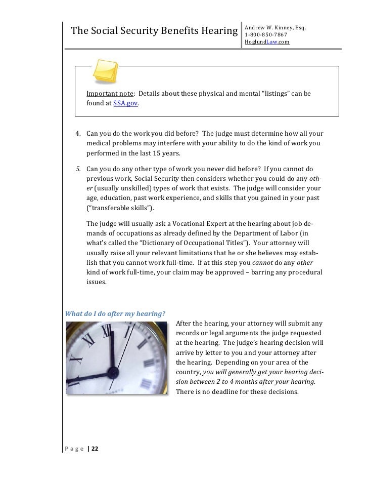Hoglund Lawyer Guide to Social Security Disability Hearings Hoglund Lawyer Guide to Social Security Disability Hearings