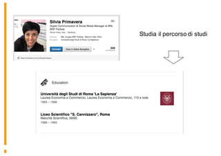 Studia il percorso di studi
 