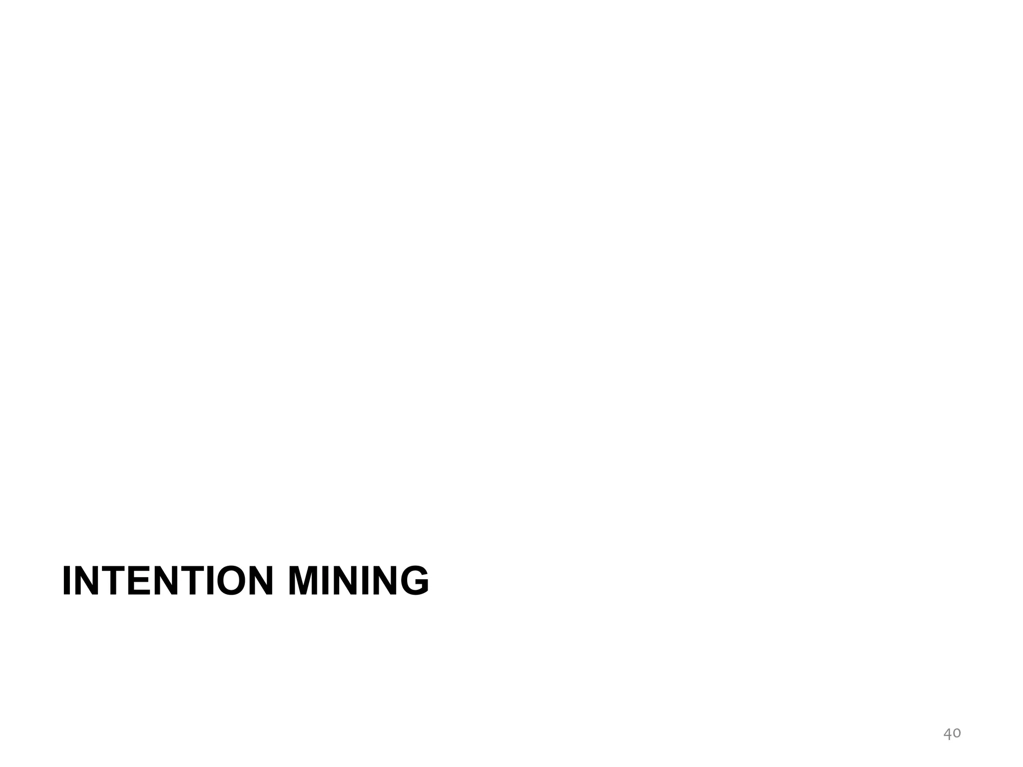 INTENTION MINING
40
 