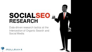 SOCIALSEO
RESEARCH
Data-driven research tactics at the
Intersection of Organic Search and
Social Media
 