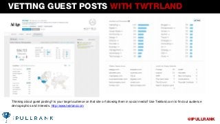 VETTING GUEST POSTS WITH TWTRLAND
Thinking about guest posting? Is your target audience on that site or following them in ...