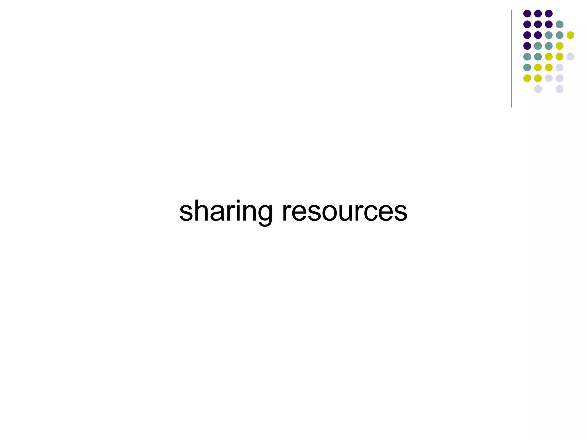 sharing resources