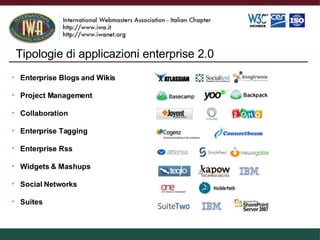 Social software e enterprise (web) 2.0