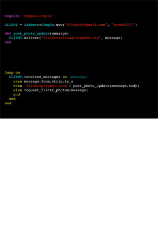 Social Software For Robots