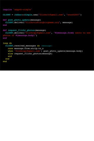Social Software For Robots