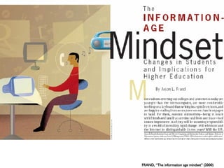 FRAND, “The information age mindset” (2000) 