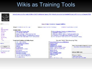 Wikis as Training Tools 