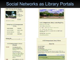 Social Networks as Library Portals 