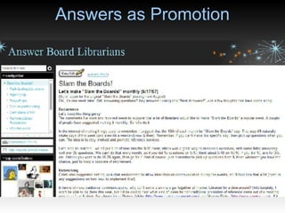 Answers as Promotion 